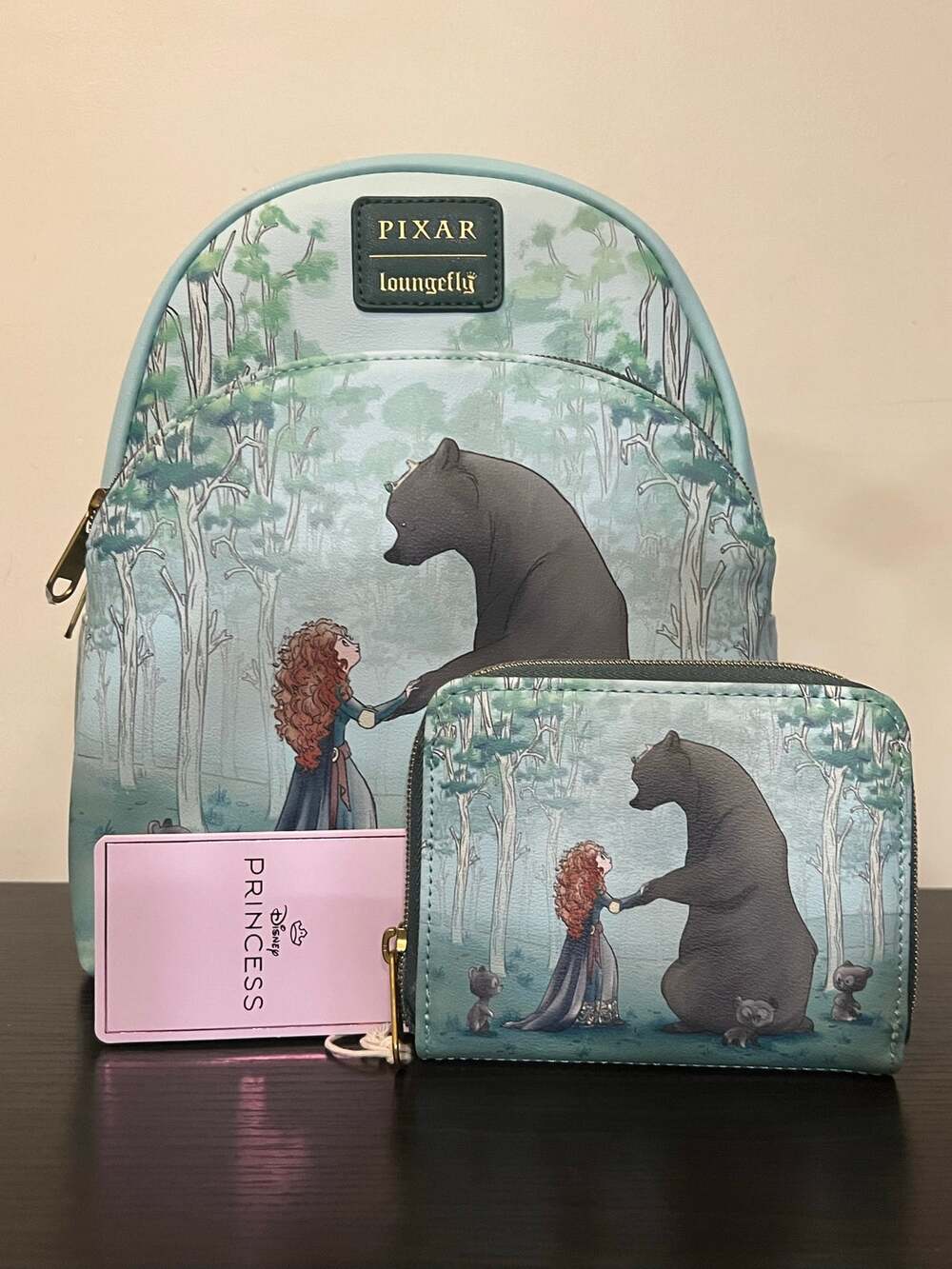 Loungefly Disney Pixar Brave Merida Bears Mini Backpack Wallet Set